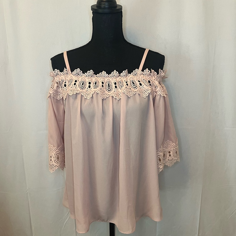 Blush Cold Shoulder Top